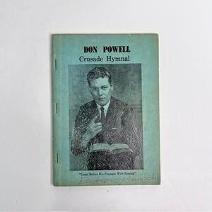 vintage don powell crusade hymnal gospel songs revival booklet feedspring church